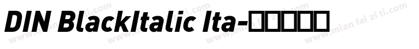 DIN BlackItalic Ita字体转换